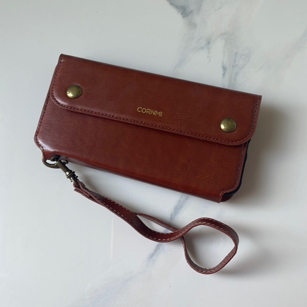 New never used leather iPhone XS Max Wallet case